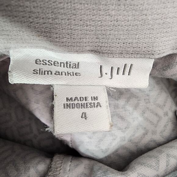 J. Jill Womens Essential Slim Ankle Pants Stretch Pull On Zinc Gray Black Size 4 - Picture 9 of 12